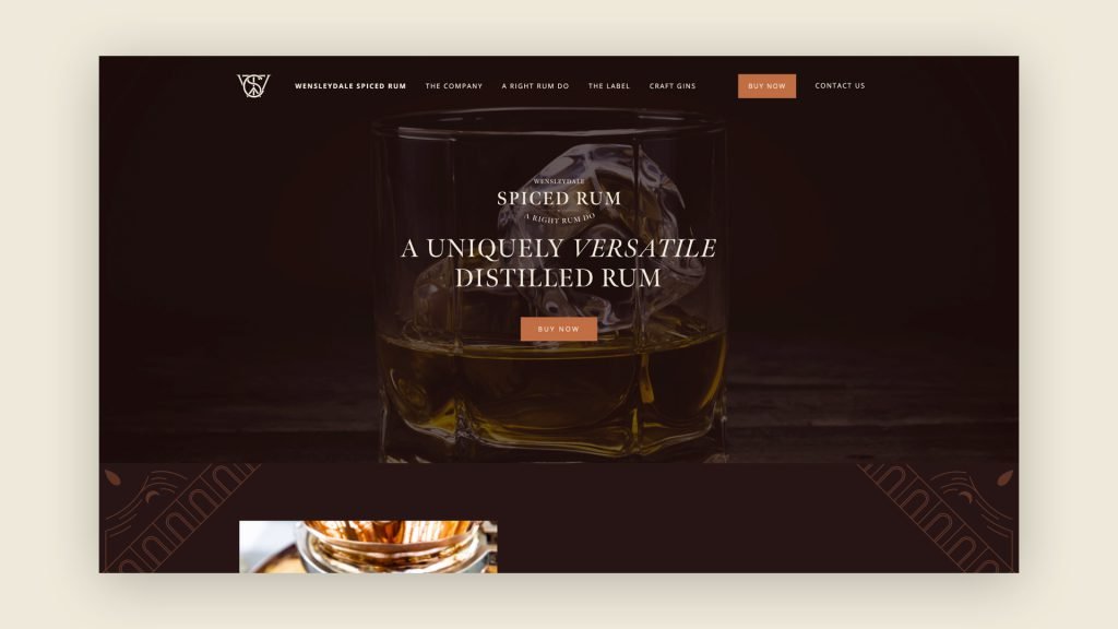 Wensleydale Spiced Rum website