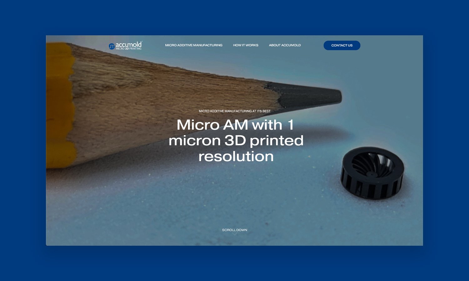 Accumold Micro 3D Printing Website Design by SmartaStudio